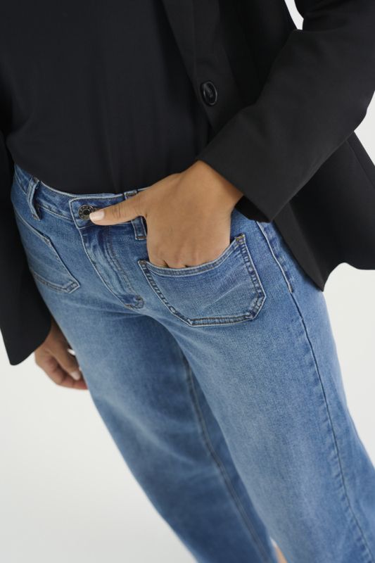 KAbrook HW Reg Fit Jeans Medium Blue Denim