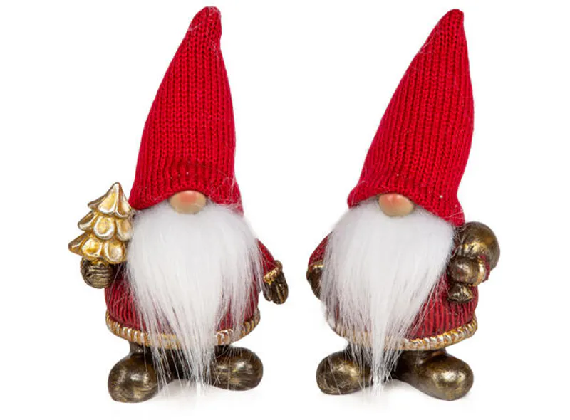 Nisse gnom m/skjegg rød lue 15cm