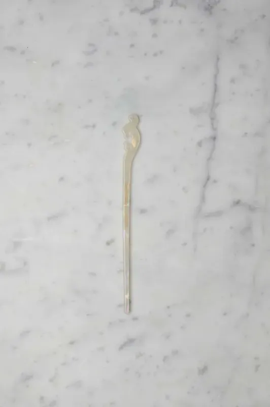Hårpinne enkel - Pearl