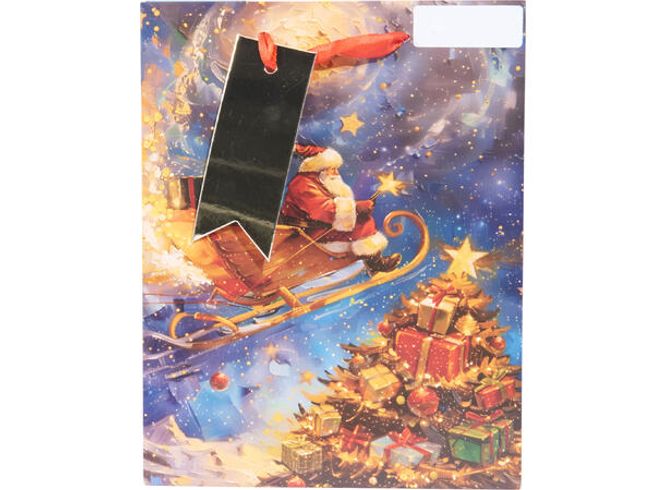 Hovedbilde Gavepose julemotiv ruter 23x26x10cm Ass.