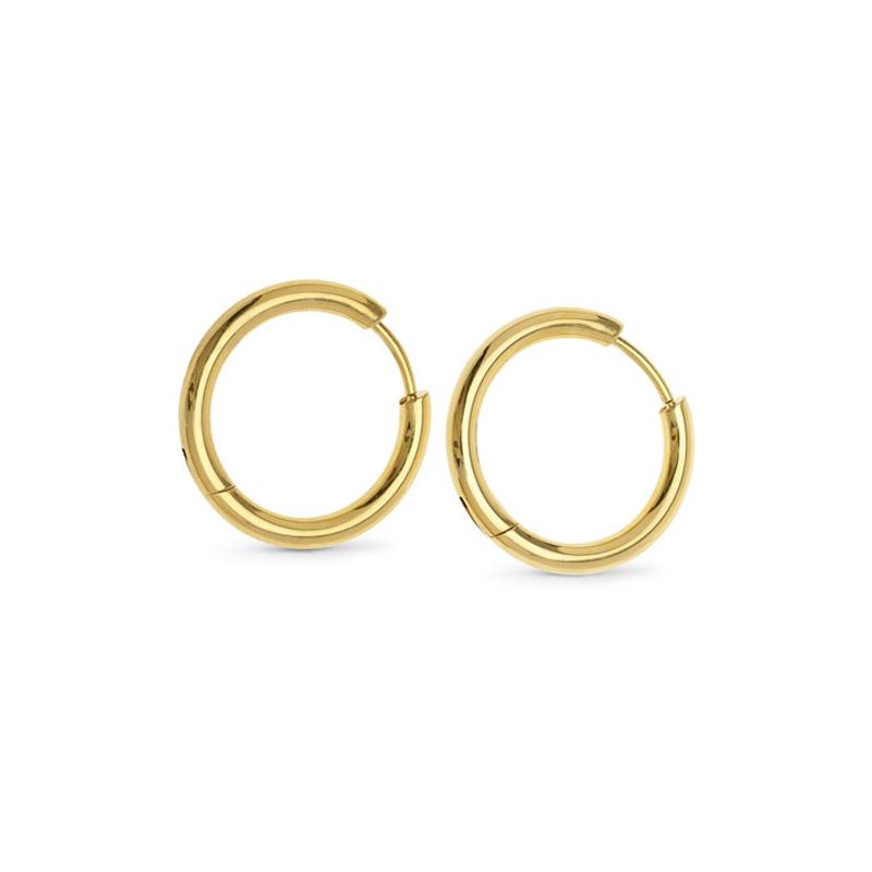 Hollie - Hoop Earrings 13mm Stainless Steel Gold