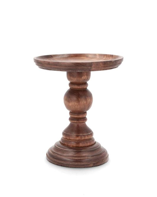 Hovedbilde Lysholder / fat Hedda på fot – tre | 26 cm