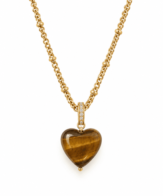 Hovedbilde Rosalie charm neck 45 gold Brown