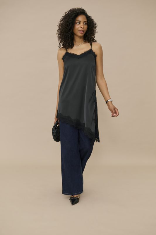 KaMeadow HW Reg fit Jeans Dark Blue Unwashed Denim 