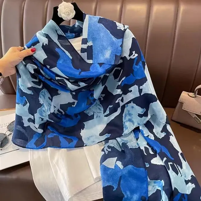 Hovedbilde Cora Viscose Scarf 90x180CM - Blue Mix