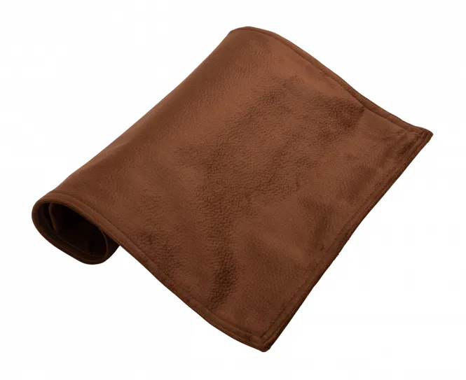 Hovedbilde Brikke Velour Skinnlook 33x48cm Sjokolade
