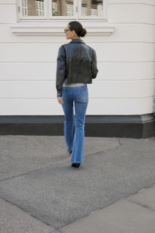 KAforest HW Slim Fit Jeans Medium Blue Denim