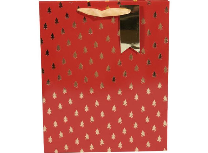 Hovedbilde Gavepose Juletre 32x26x10cm Ass.