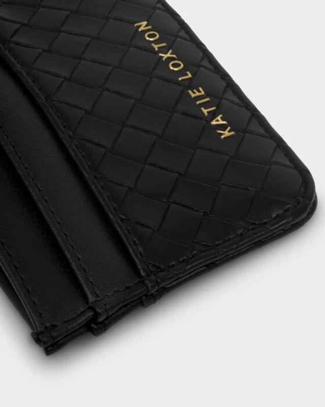 NOVA WOVEN TEXTURE CARDHOLDER | Black 