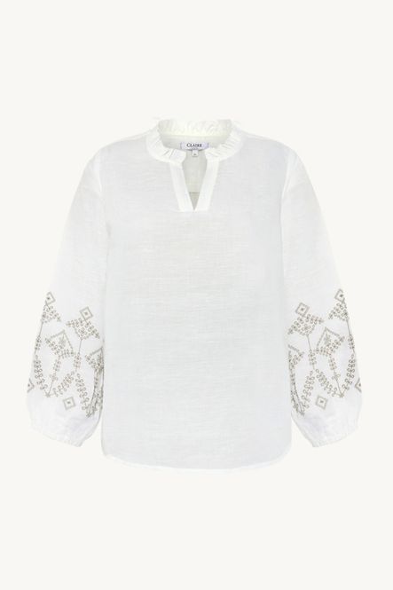 Hovedbilde Rilla bluse Beige broderi