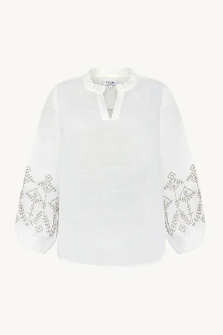 Hovedbilde Rilla bluse Beige broderi