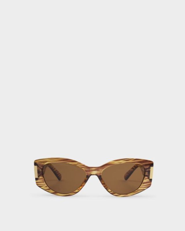RIMINI SUNGLASSES | Striped Brown Transparent