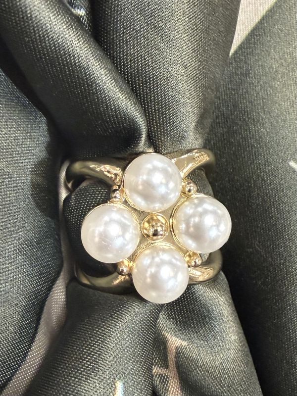 Scarf ring 4PEARL Gold Clear