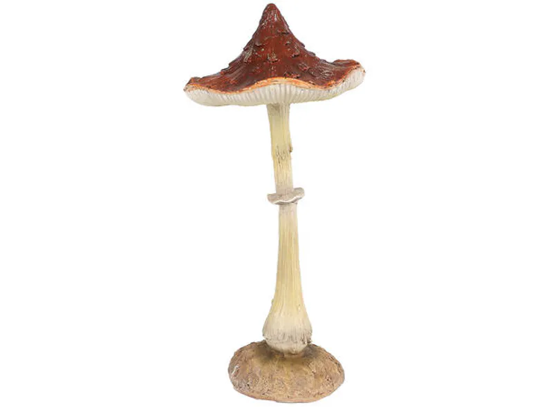 Sopp brun polyresin 23cm