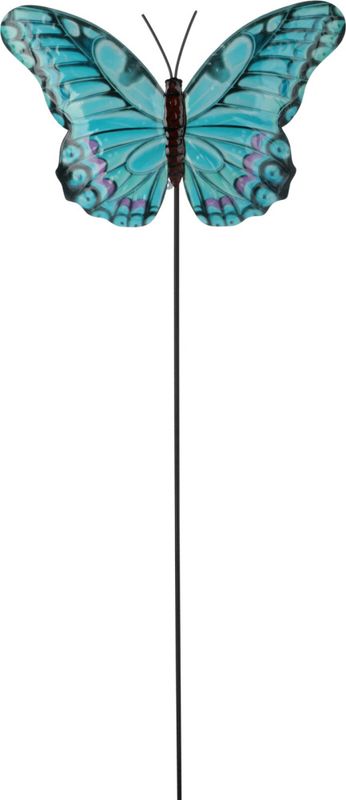 Blomsterpinne sommerfugl metal 66cm Assorterte farger