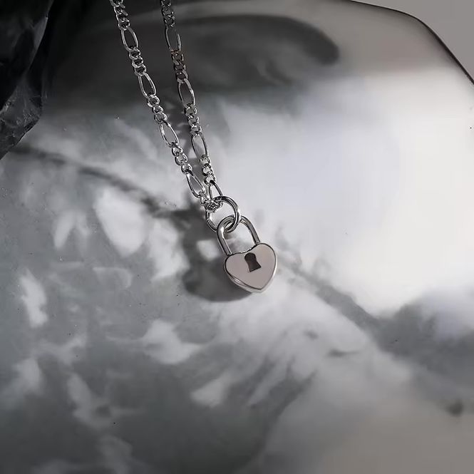 Hovedbilde Lock Heart Necklace 925 SILVER