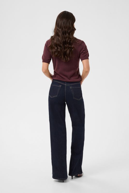 KaMeadow HW Reg fit Jeans Dark Blue Unwashed Denim 