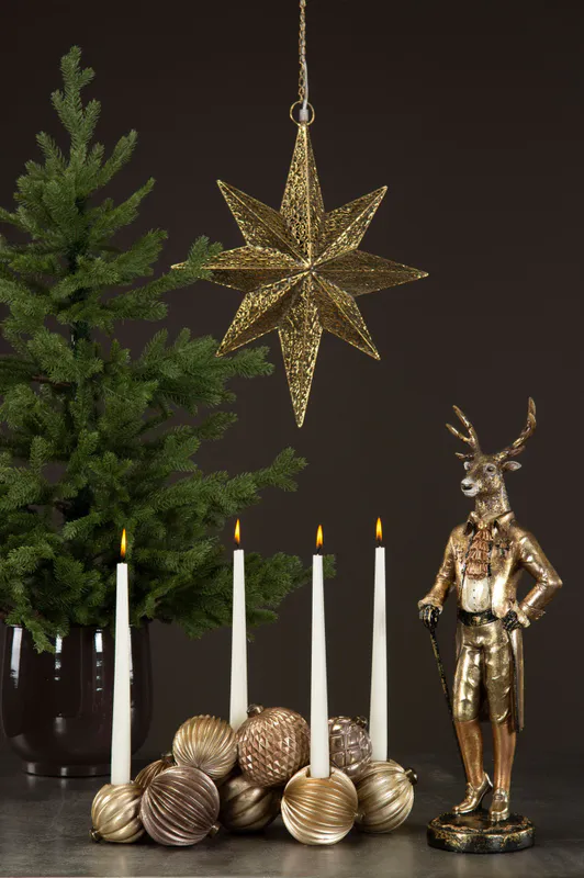 Hengende adventsstjerne Vision messing 50cm