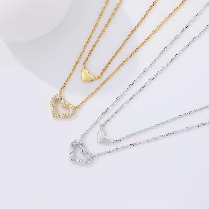 Hovedbilde Heartie Double Necklace 925 Silver