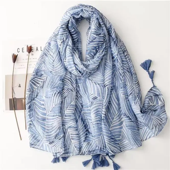 Hovedbilde Sunniva Leaf Tassel Viscose Scarf 90x180CM