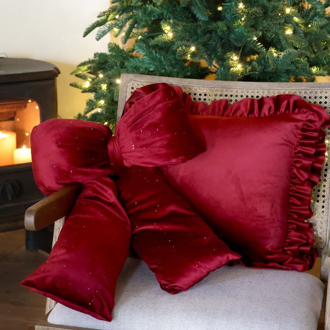 Hovedbilde Sløyfe i velour m. glitter