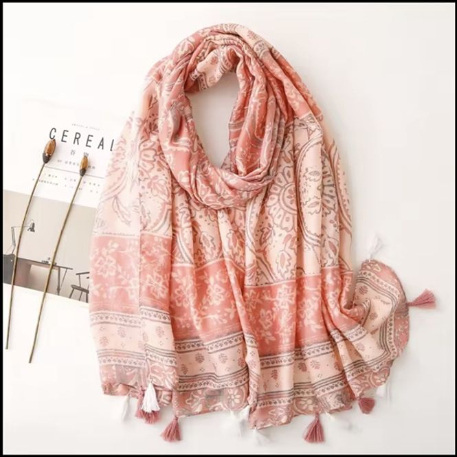 Hovedbilde Sami Paisley Print Tassel Viscose Scarf 180x90 - ...