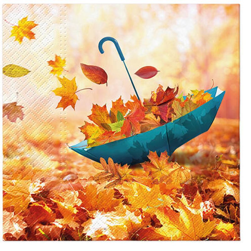 Serviett Umbrella leaves