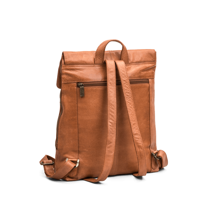 Backpack w. flap Brown 13,3