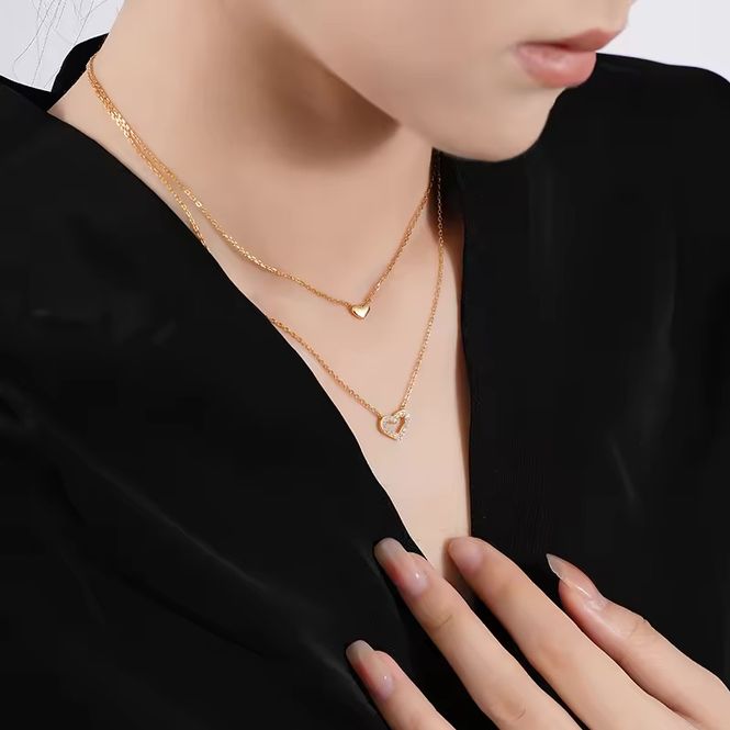 Hovedbilde Heartie Double Necklace 925 Silver
