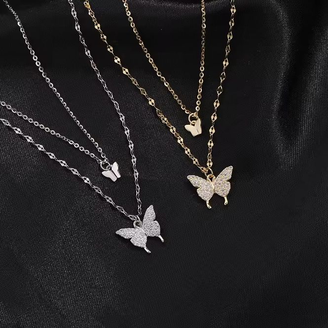 Hovedbilde Butterfly Double Necklace 18K Gold