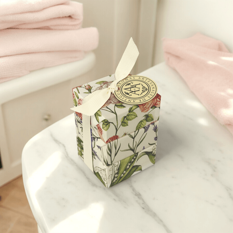 Gavesett 3 såper rose, liljekonvall, lavendel