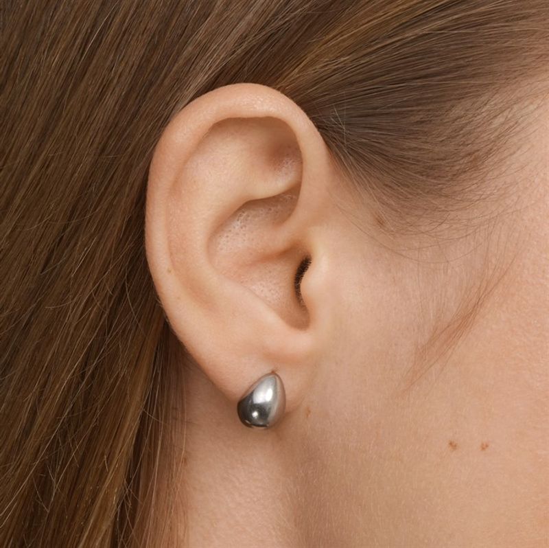 May -  Classic Drop Earrings Stainless Steel - Silver  