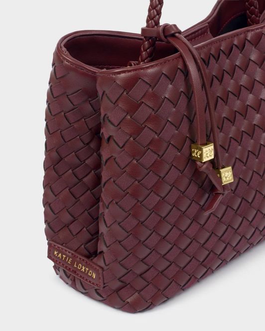 Hovedbilde NOVA HAND WOVEN TOP HANDLE BAG CHERRY