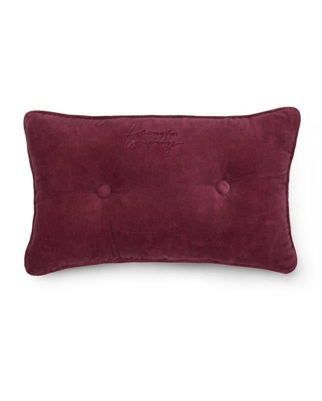 Pute Bomullsvelour med knapper 50x30, Burgunder