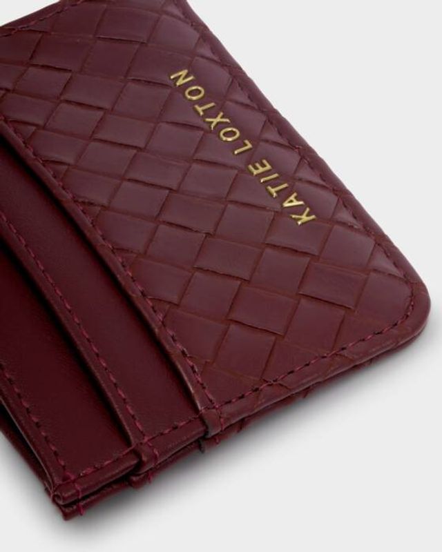 NOVA WOVEN TEXTURE CARDHOLDER | Cherry 