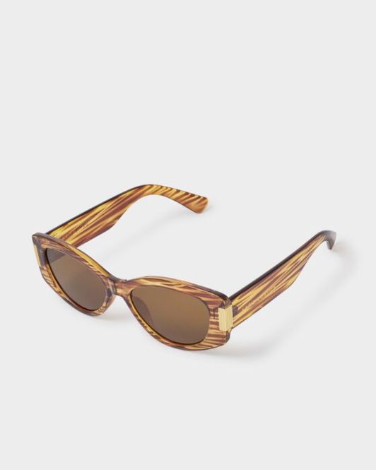 Hovedbilde RIMINI SUNGLASSES | Striped Brown Transparent