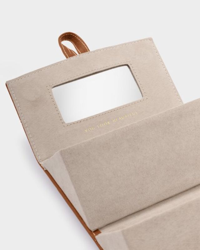 FOLD-OUT SUNGLASSES TRAVEL CASE | Cognac