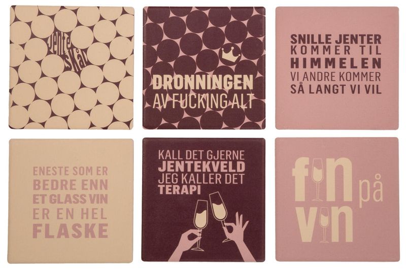 Glassbrikke keramikk Jenter 10cm Ass.