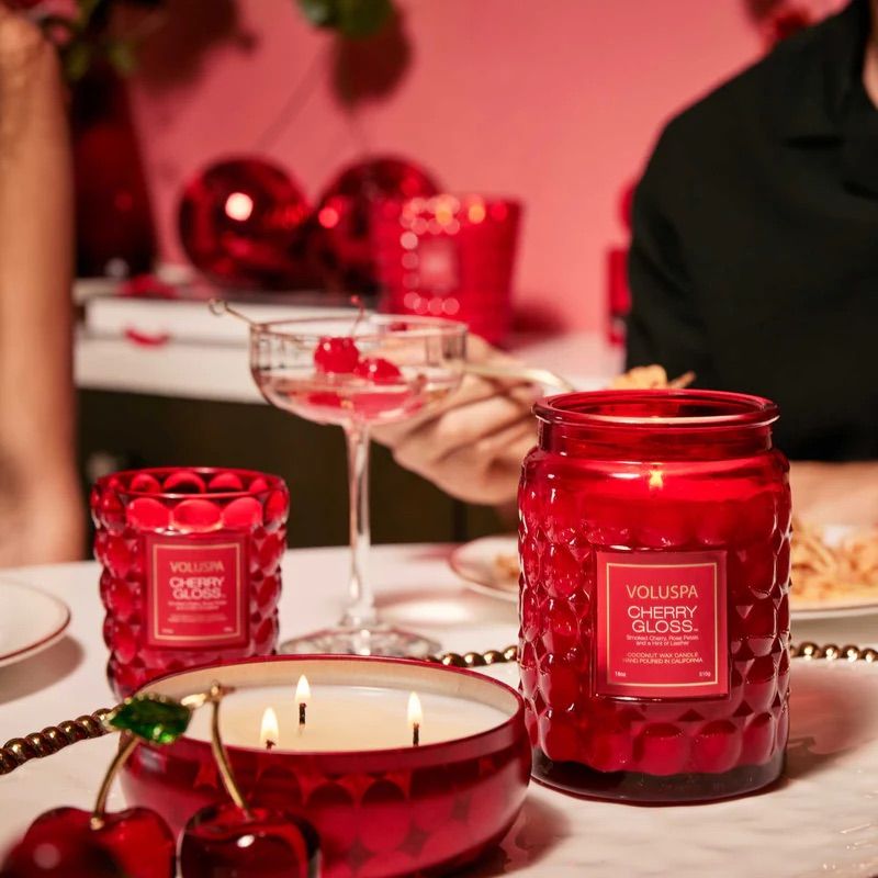 Large Glass Jar - Cherry Gloss