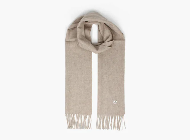 Hovedbilde MONTECRISTO Klassisk Ensfarget Ullskjerf Beige 