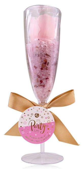 Hovedbilde Gavesett 100gr badesalt rose PE ch.glass