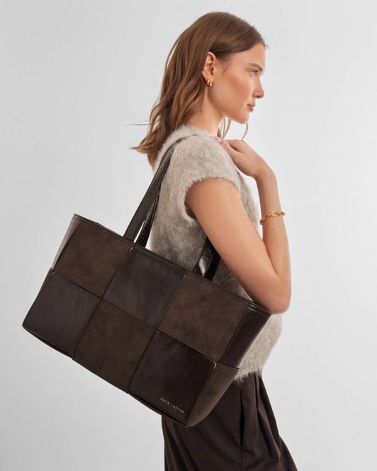 Hovedbilde TAYA WOVEN TOTE BAG BITTER CHOCOLATE