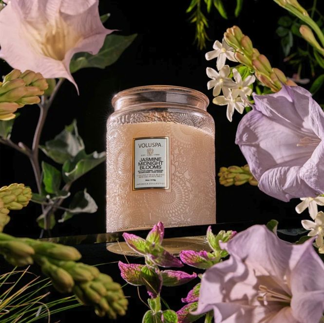 Hovedbilde Voluspa Large Jar 100t Jasmine Midnight Blooms
