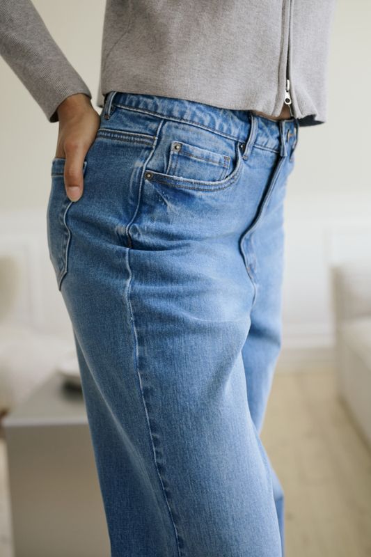 KAmeadow HW Reg Fit Jeans Vintage Blue
