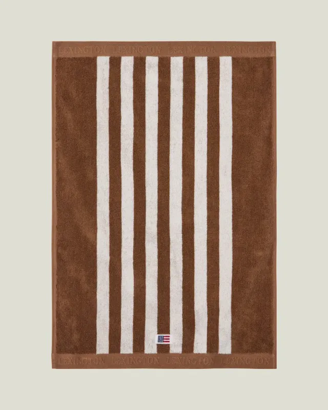 Lexington Striped Terry Towel Fudge/Snow White 70x130
