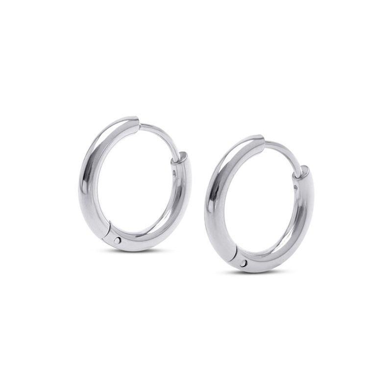 Hollie - Hoop Earrings 13mm Stainless Steel Silver