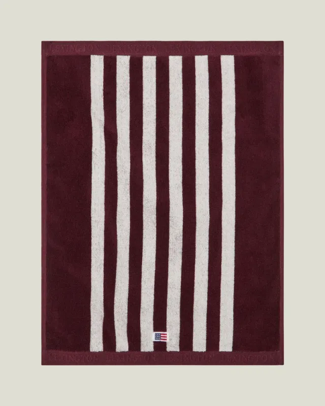 Lexington Striped Terry Towel Fig/Snow White 30x50