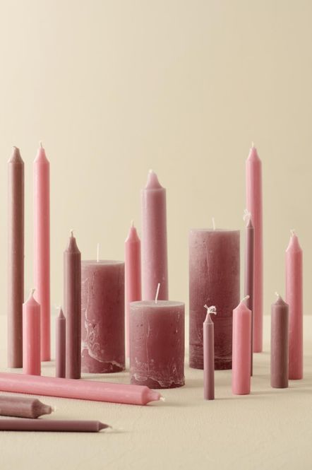 Hovedbilde Rustiklys malva Ø:6,8 H:14