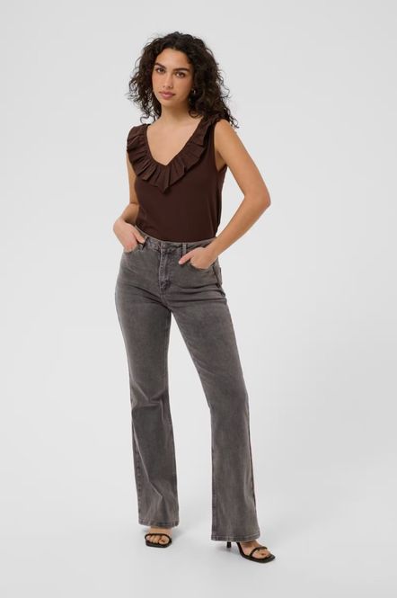 Hovedbilde KAsinem hw flared jeans - Medium Grey
