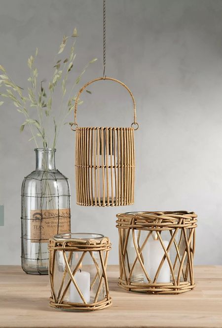 Hovedbilde Lykt Dirk Bambus Glass S